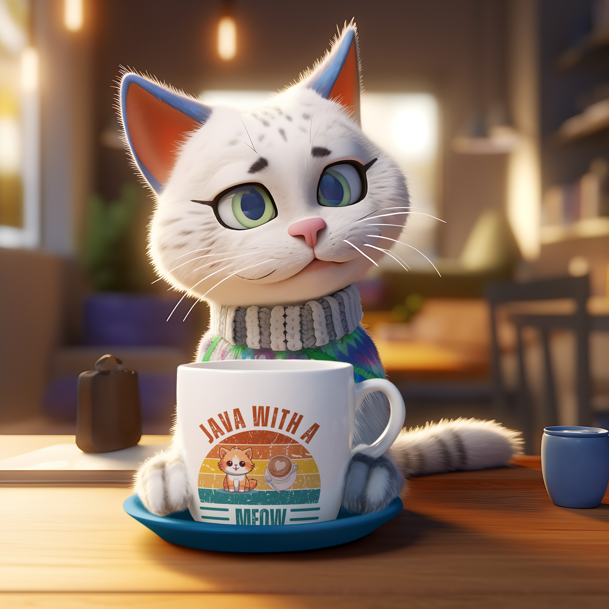 Purr-fect Morning Brew: &